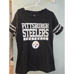 Pittsburgh Steelers GLITTER Shirt Girls NFL Genuine Apparel Sz 8 NWT🏈